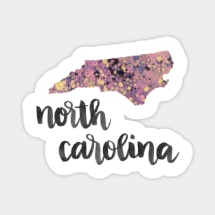 north carolina - calligraphy and abstract state outline Magnet