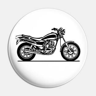 Nighthawk 650 Motorcycle Sketch Art Pin