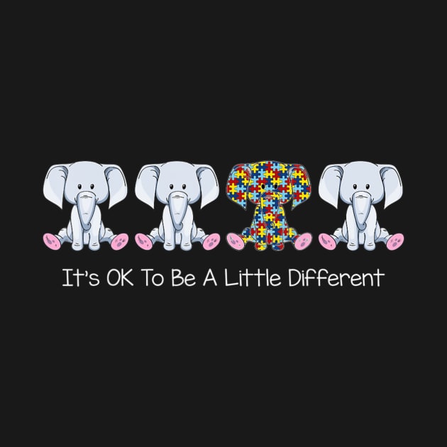 Autism Awareness Elephant Its Ok To Be A Little Different by eldridgejacqueline