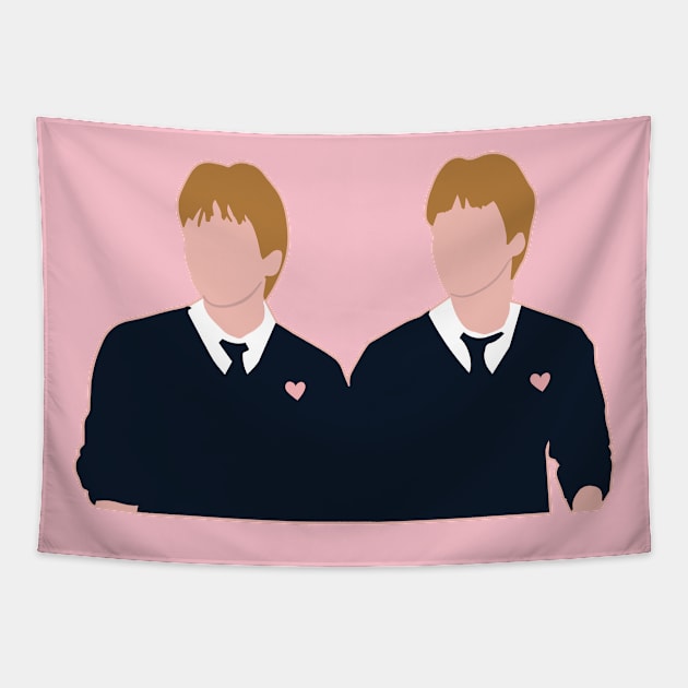 Fred And George Weasly Essential Gift Tapestry by Vixel Art