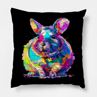 Bunny Colorful Pop Art Design Animal Lover Gift Idea Pillow