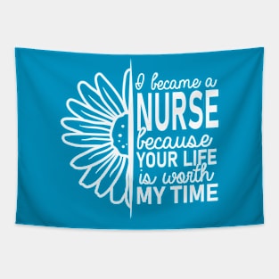 Nurse Flower Design Tapestry
