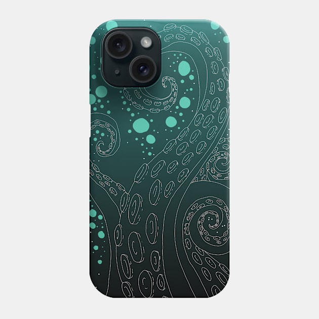 White Tentacles Phone Case by FrankiValerie