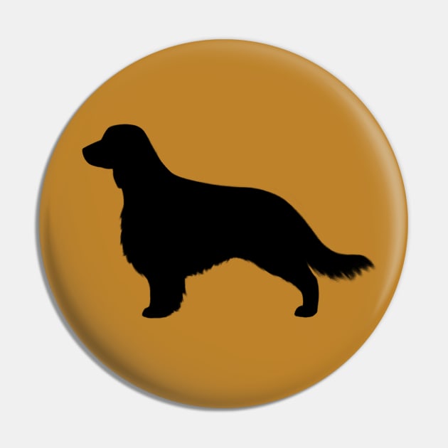 Welsh Springer Spaniel Dog Silhouette with Long Tail Pin by Coffee Squirrel