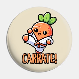 Carrate! Cute Karate Carrot Pun! Pin