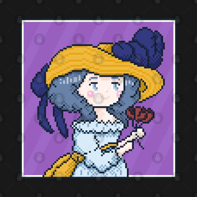 Cute Marie Antoinette Queen of France Pixel Art by MariOyama