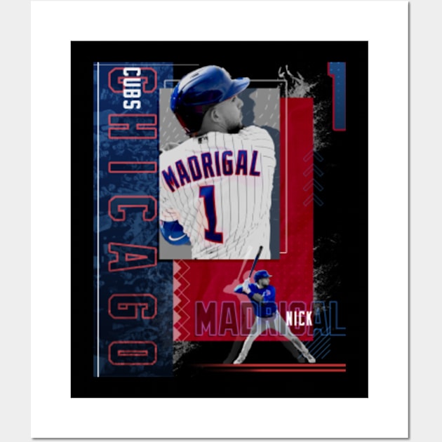 Nick Madrigal Baseball Paper Poster Cubs 2 - Nick Madrigal - Pin