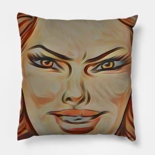 oil painting beautiful woman Pillow