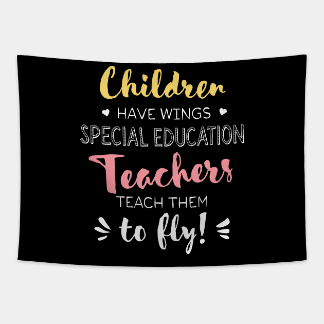 Special Education Teacher Gifts - Beautiful Wings Quote Tapestry by BetterManufaktur