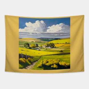 Countryside Scene with Farmhouse Tapestry