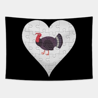 Jigsaw  Turkey Heart Design - Farm Animals Turkey Tapestry