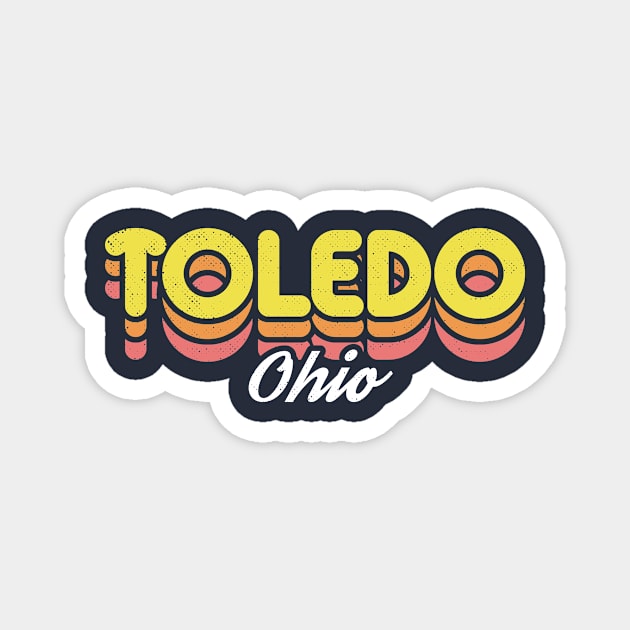 Retro Toledo Ohio Magnet by rojakdesigns