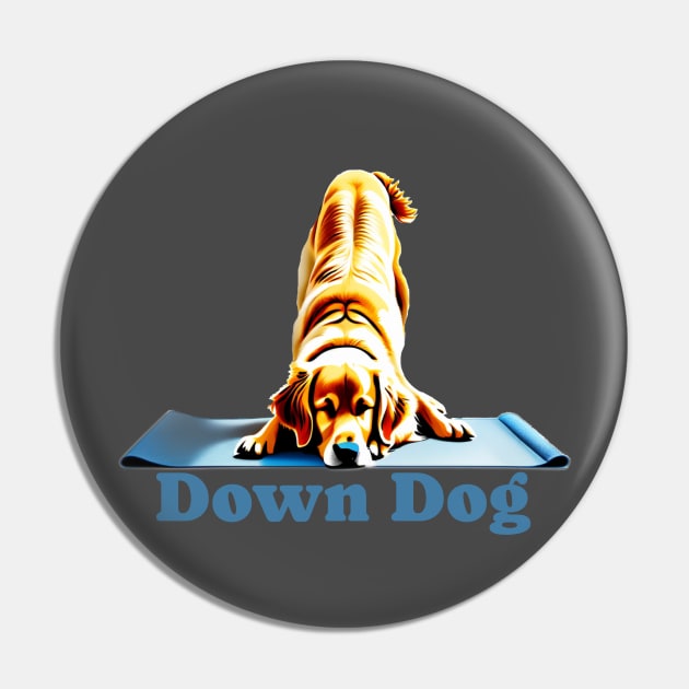 Golden Labrador doing the down dog yoga pose Pin by Edgi