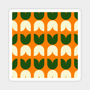 Retro Geometric Tulip Magnet