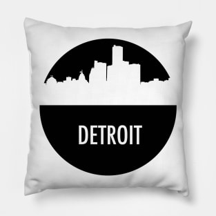 Detroit Skyline Cutout Pillow