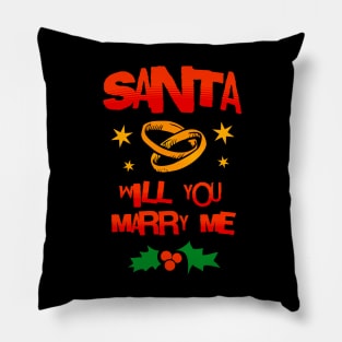 Santa will you marry me Pillow