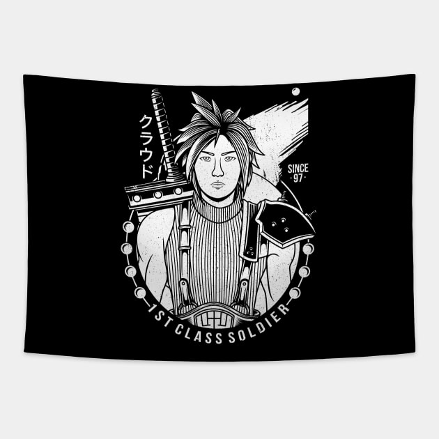 1st Class Soldier Vintage Tapestry by Alundrart