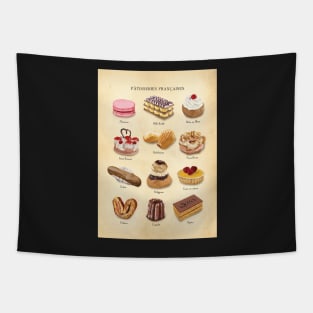 French Patisserie Print Tapestry