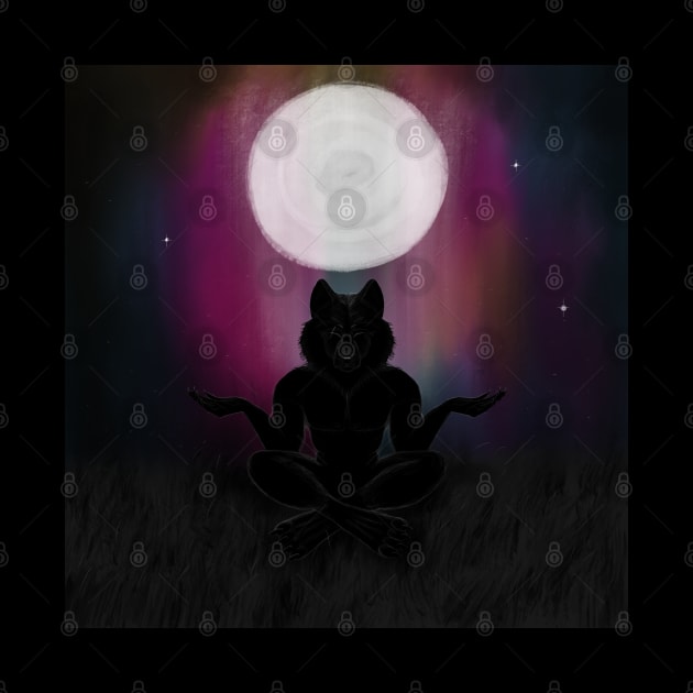 Meditating Werewolf by CozyEasel