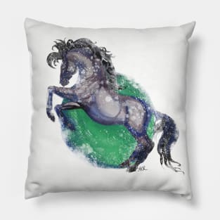 Dapper Dapple Gray Horse Pillow