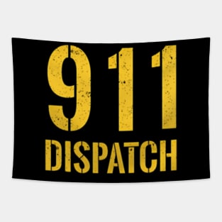 911 Ambulance Dispatcher - Yellow Line Usa Flag Tapestry