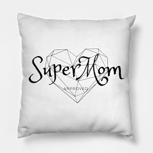 SuperMom Approved Diamond Heart Pillow