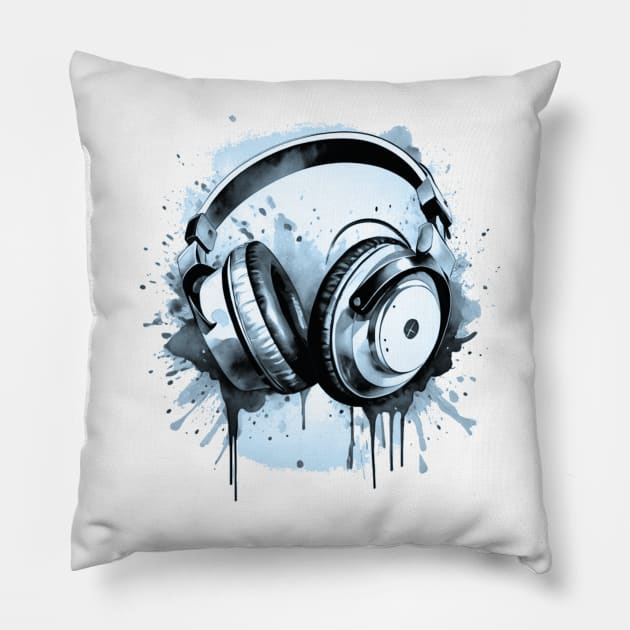 Headphones Pillow by Warp9