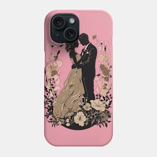 Vintage Valentine's:A Couple's Vintage Embrace - Valentine's Day Phone Case