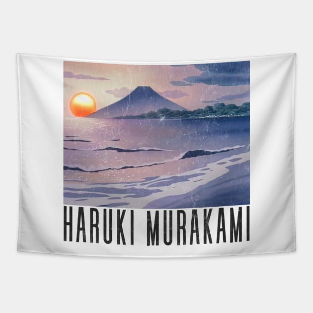 Haruki Murakami 村上 春樹 / Retro Fan Art Design Tapestry by DankFutura