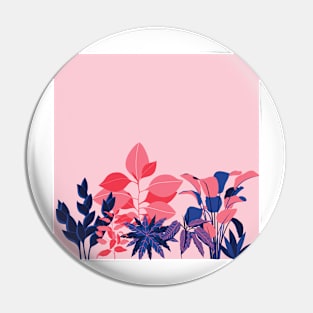 Pink Leaves Pattern Pin