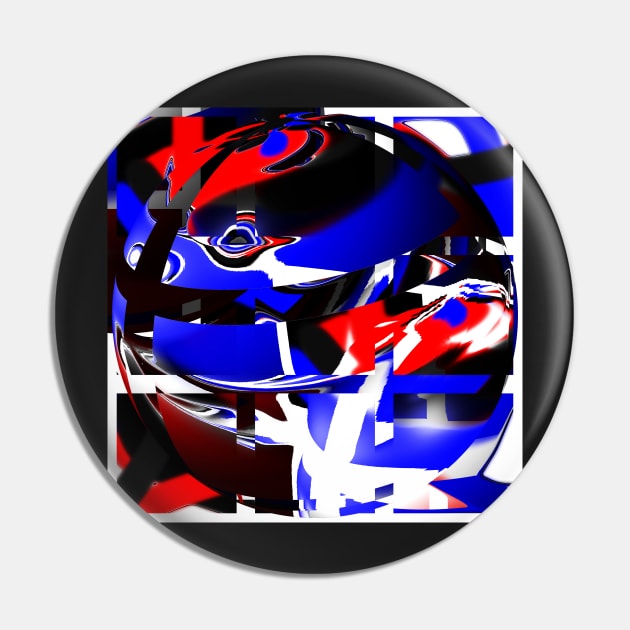 A distorted red and blue globe Pin by TiiaVissak