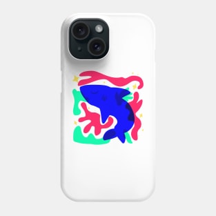 Save the shark vibrant and colorful drawn drawing Phone Case