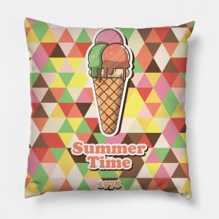 Scoop of Nostalgia: Summer of '78 Vintage Vector Ice Cream Pillow