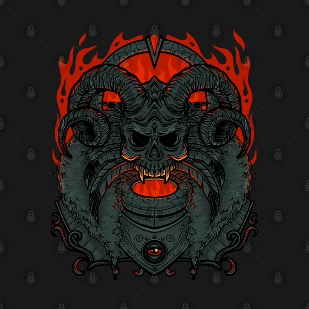 Demon Skull Devil Inside Me by teeleoshirts