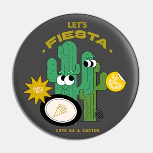 Fiesta Party Time Cactus Pin