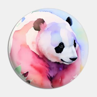 Panda Watercolor Portrait 1 Pin