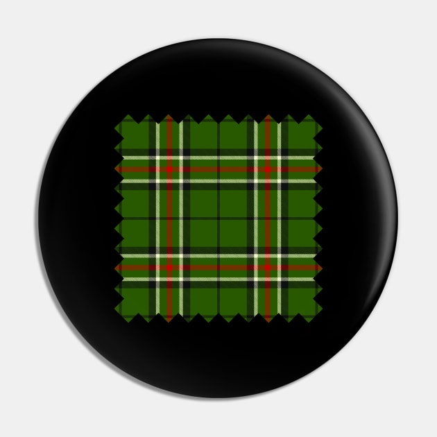 Green, Black, Red and White Tartan Pin by sifis