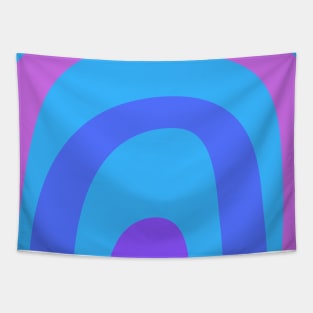 Boho blue and purple pastel rainbow pattern Tapestry