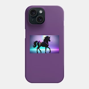 Black unicorn Phone Case