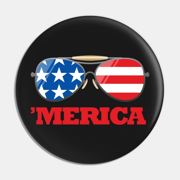 'Merica Sunglasses Pin by artbitz