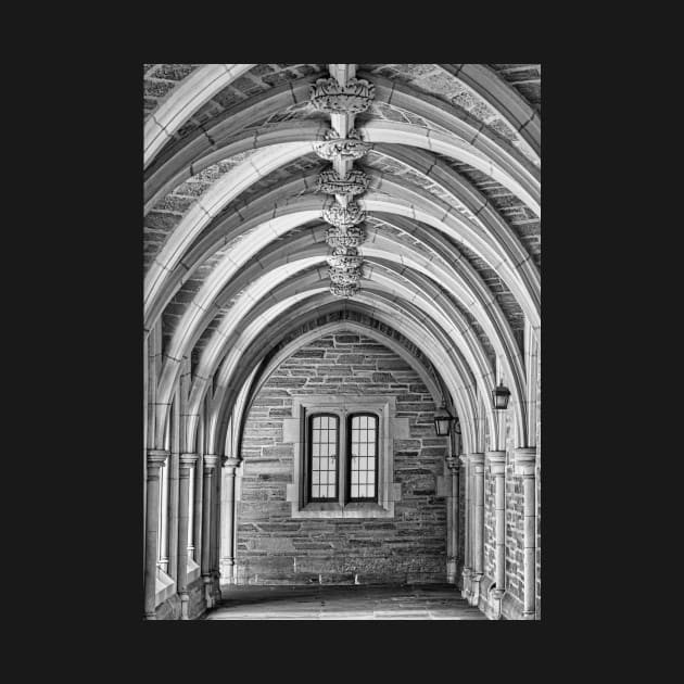 Princeton University Hallway B+W by jforno