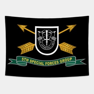 5th Special Forces Group - Flash w Br - Ribbon X 300 Tapestry