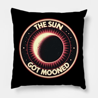 The Sun Got Mooned - Total Solar Eclipse 2024 Pillow