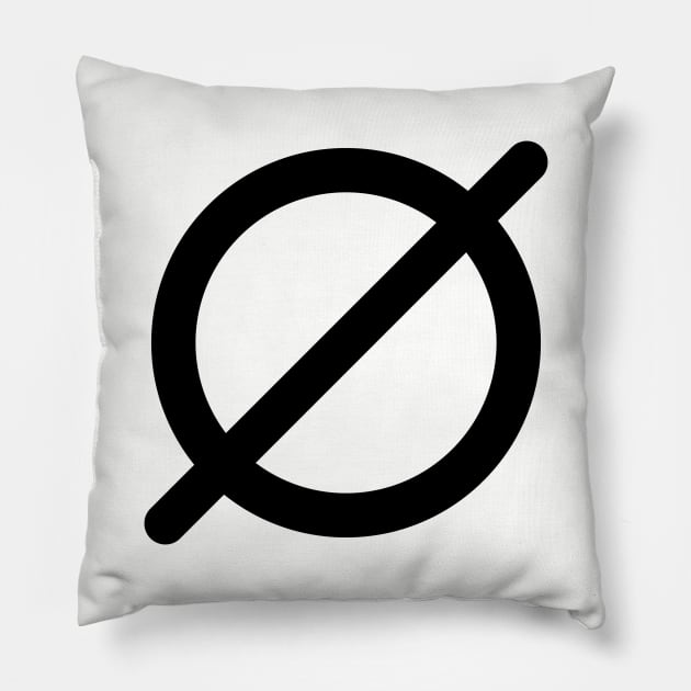 Empty Set Symbol Pillow by samzizou