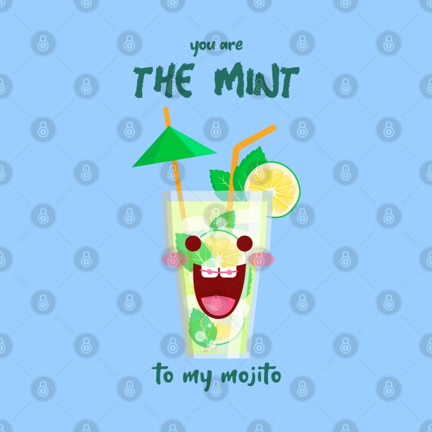 Happy and funny mojito cartoon by Bisusri