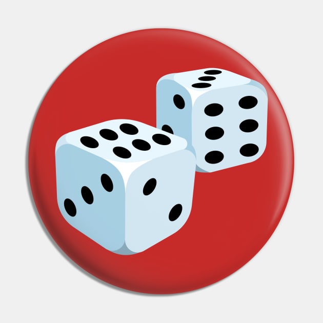 Pair of dice Pin by holidaystore