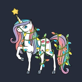 ugly christmas sweater Tree Unicorn T-Shirt