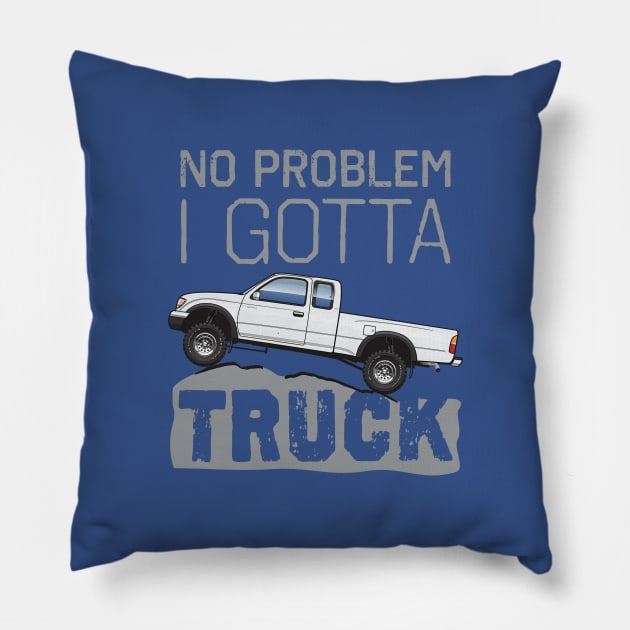 No Problem-White Pillow by JRCustoms44