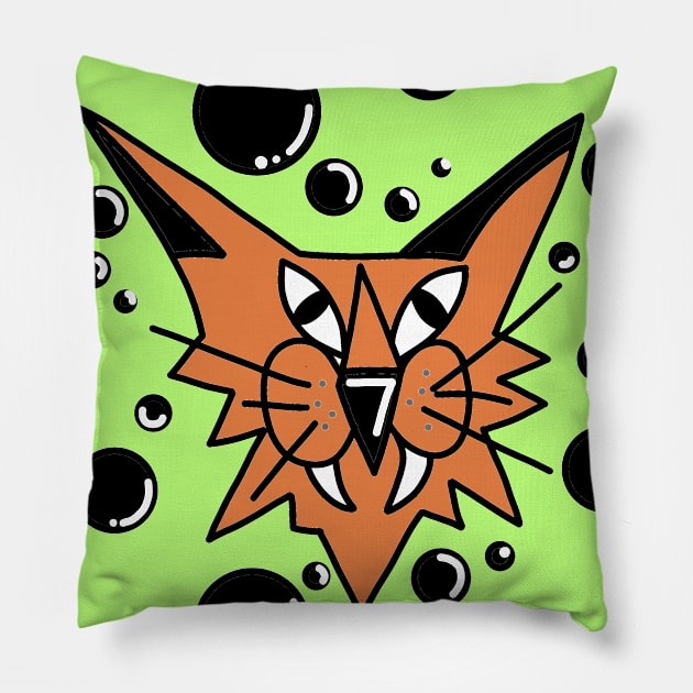 Lion and bubbles Pillow by ForgivenTheSun