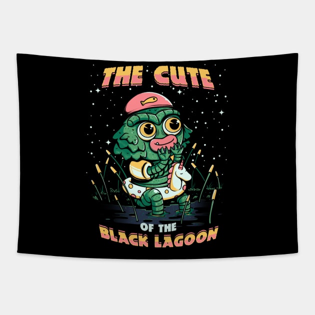 Cute of the black lagoon! Tapestry by Ilustrata